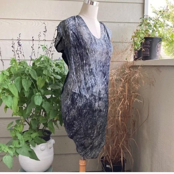 Helmut Lang Dresses Helmut Lang Cave Print Burnout Asymmetrical 